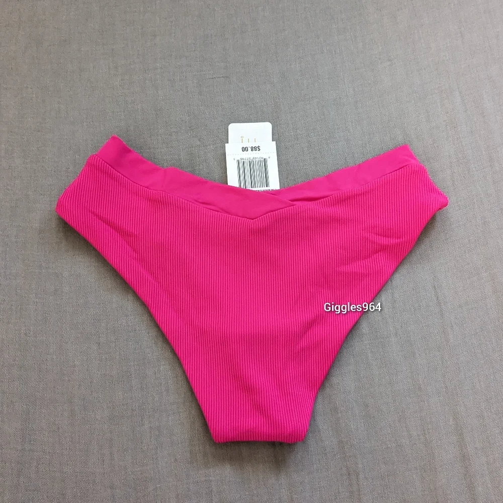 L*Space Vera Pratt Bikini Set Bougainvillea Pink Magenta Rib
